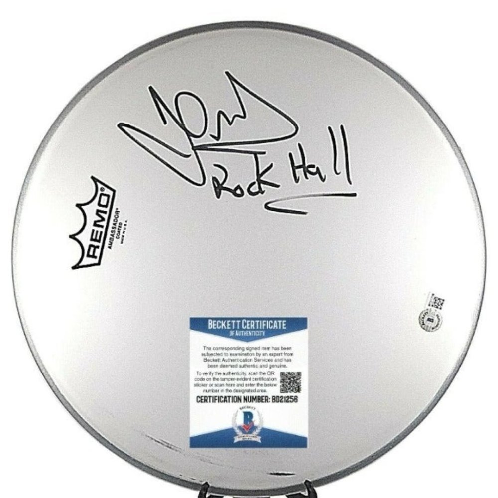 DJ Yella Signed Drumhead with HOF Inscription NWA Beckett BAS Autographed Cert